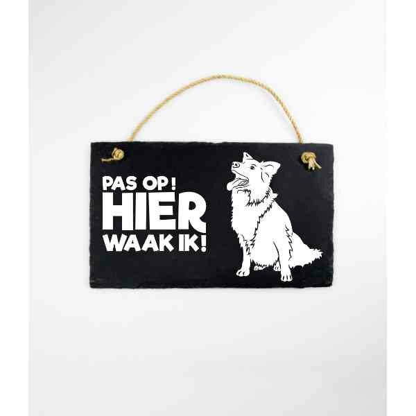 Leisteen Dieren - Border Collie / Spreuktegel