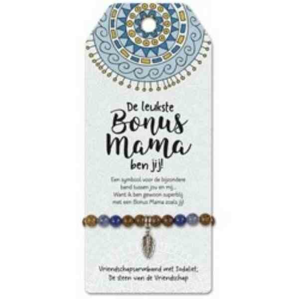 Vriendschapsarmband met sodaliet | Blauw | De leukste bonus mama