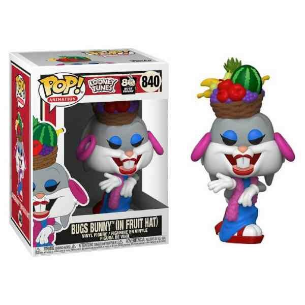 Funko Pop LOONEY TUNES - Bobble Head POP N&deg; 840 - Bugs 80th - Bugs in Fruit Hat