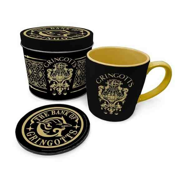 HARRY POTTER - Gringotts - Mug &amp; coaster in metal tin