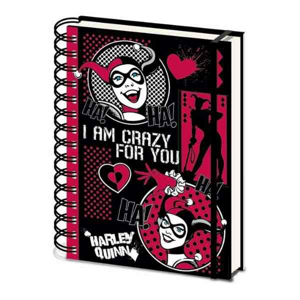 HARLEY QUINN - I&#039;m Crazy For You - Notebook A5
