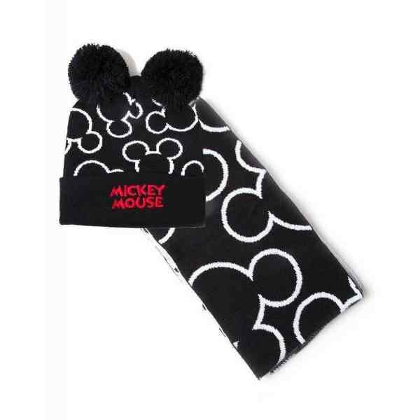 DISNEY - Mickey Mouse - Beanie &amp; Scarf - Muts - Sjaal