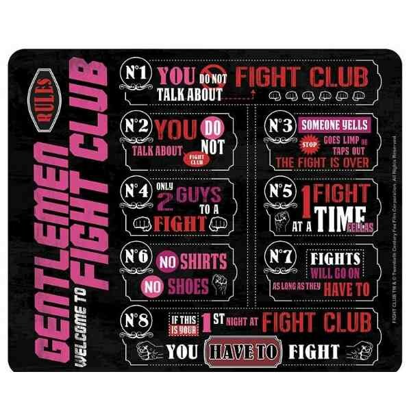 FIGHT CLUB - Fight Club Rules - Mouse Pad &#039;23x20cm&#039;