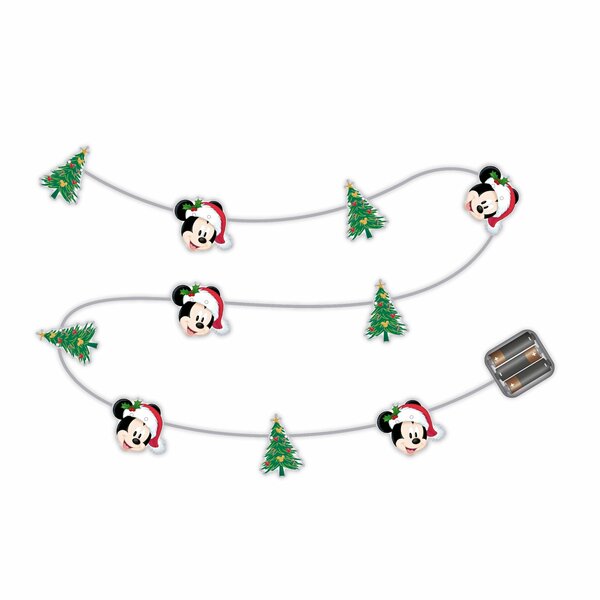 MICKEY - Christmas Lighted Garland - 10 LED - 30 cm