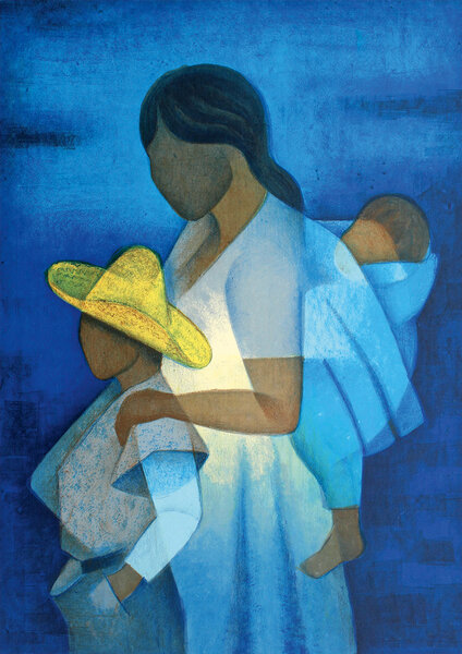  Louis Toffoli - La M&egrave;re et les Enfants, 1973 - Puzzel - 1000 Stukjes