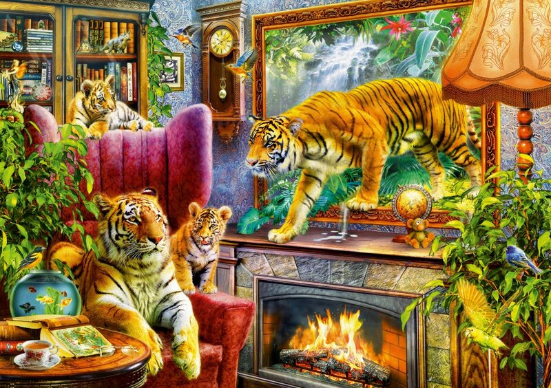 Tigers Coming to Life - Puzzel 1000 Stukjes