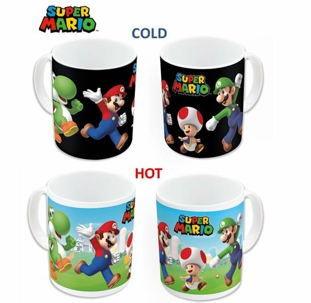 SUPER MARIO - Team - Heat Change Mug - 325m