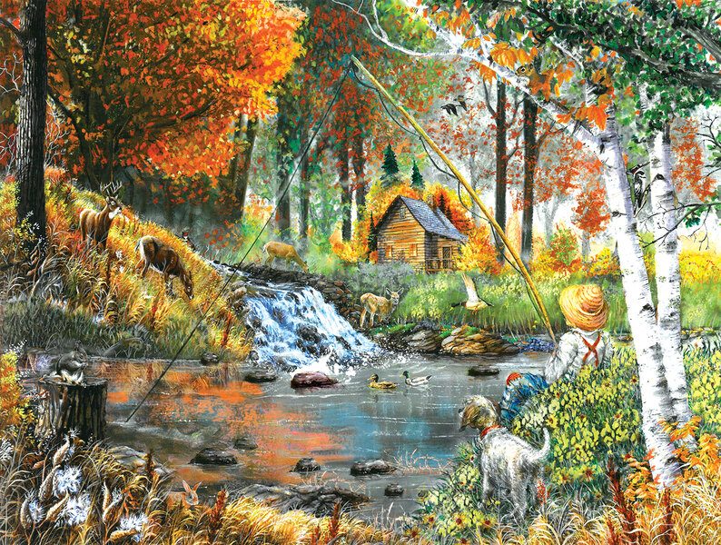 Fishing Companions  XXL Stukken  - Puzzel - 500 Stukjes