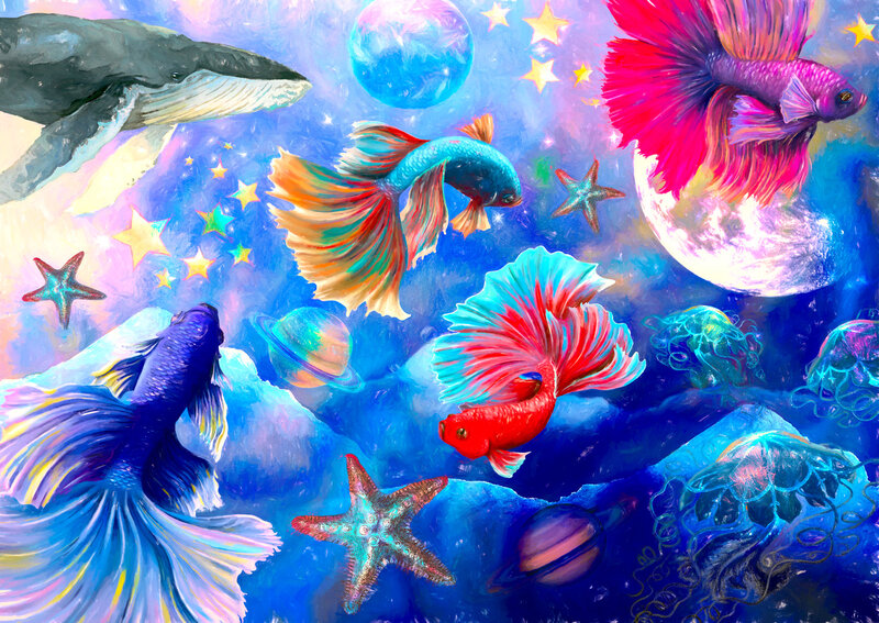 Deep Sea Galaxy - Puzzel - 1000  Stukjes