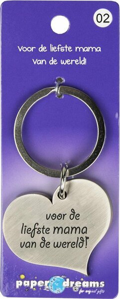 Hart Sleutelhanger - Voor de liefste mama - Moederdag