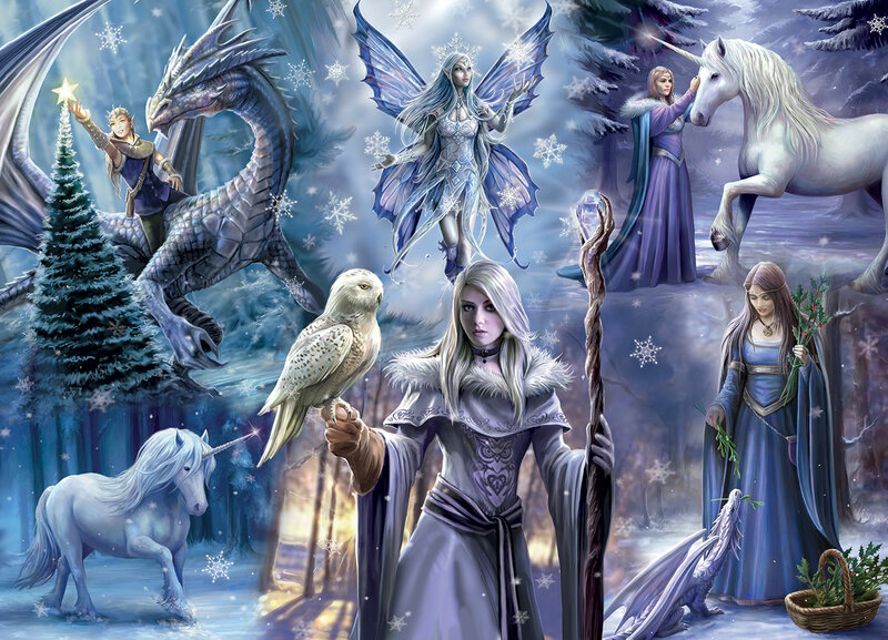 Anne Stokes - Winter Fantasy Puzzel 1000 Stukjes