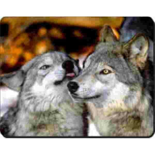 Twee wolven Muismat