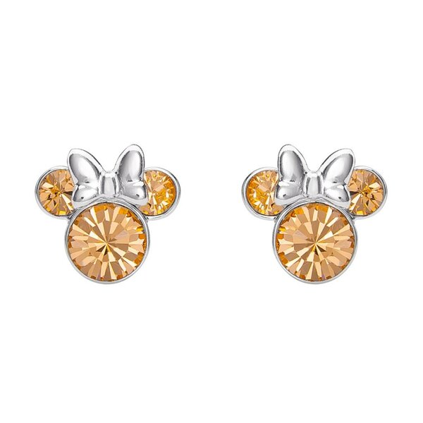 MINNIE - Stud Birthstone Earrings in Plated Brass - June