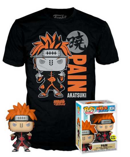 NARUTO SHIPPUNDEN - Booble Head POP N? 934 - Pain (GITD) + Tee (S)