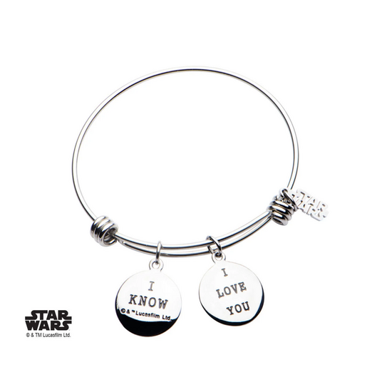 STAR WARS - Women&#039;s Stainless Steel Han Solo &amp; Princess Bracelet