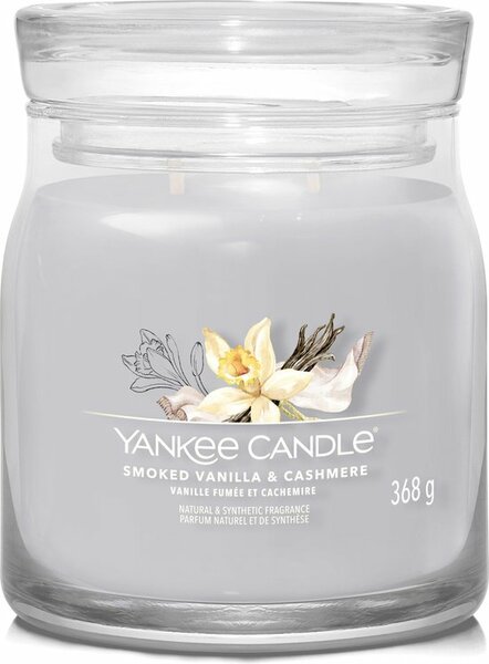 Yankee Candle Geurkaars Medium Jar Smoked Vanilla &amp; Cashmere Signature 368 gr