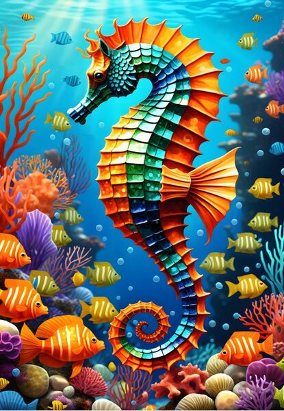 Seahorse - Puzzel - 1000 Stukjes Bluebird
