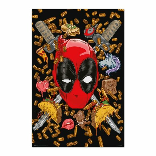 DEADPOOL - Bullets &amp; Chimichangas - Poster 61 x 91cm