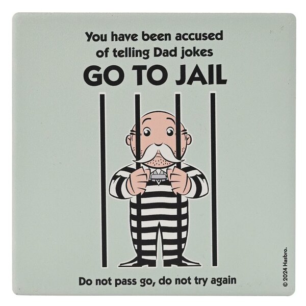 MONOPOLY - Go to Jail - Ceramic Square Coaster