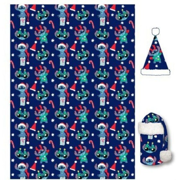LILO &amp; STITCH - Flanel Blanket 110x140cm + Hat - Stitch