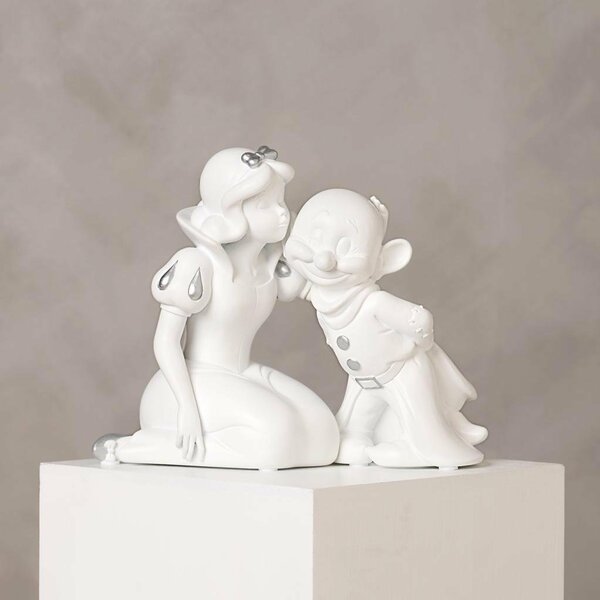 DISNEY - &#039;White&amp;Silver&#039; - Snow White &amp; Dopey - Money Bank - 17cm