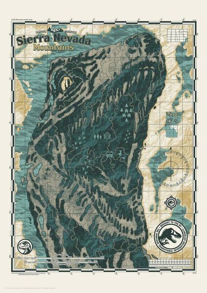 JURASSIC WORLD - Nevada Moutains - Art Print - Limited Edition &#039;A3&#039;