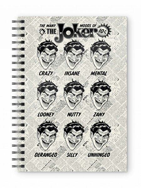 DC COMICS - Joker Faces - A5 Spiral Notebook
