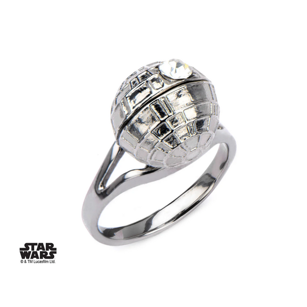 STAR WARS - Women&#039;s Stainless Steel 3D Death Star Ring - Size 7