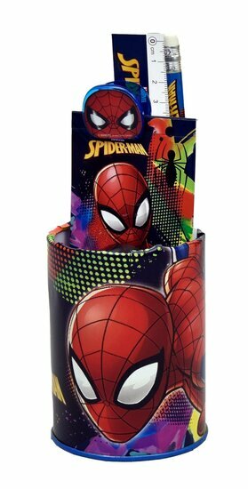SPIDER-MAN - Stationery Set + Pencil Pot - 7pc.