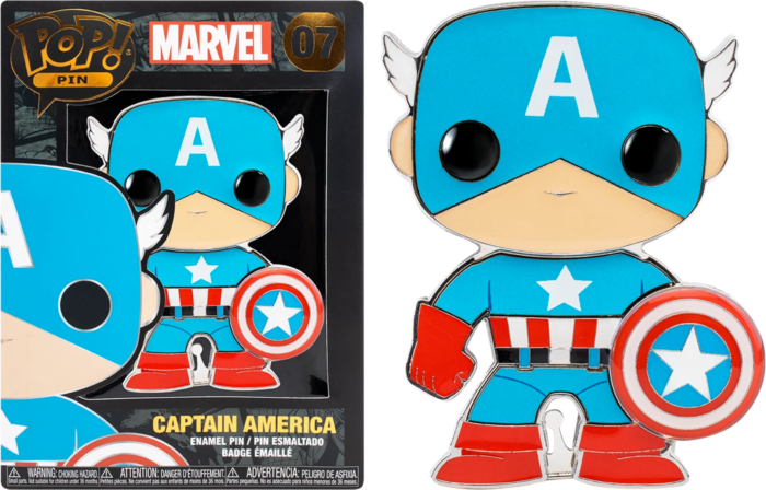 MARVEL - Pop Large Enamel Pin N? 07 - Captain America