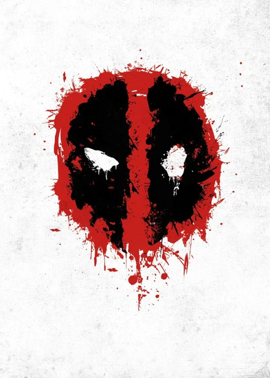 DEADPOOL MERC - Magnetic Metal Poster 45x32 - Spray Tag