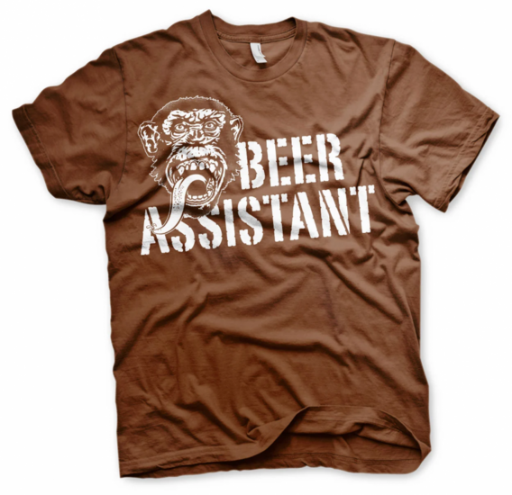 GAS MONKEY - T-Shirt Beer Assistant - Brown (M)