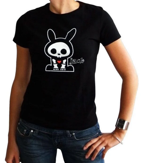 SKELANIMALS - T-Shirt JACK Femme Black Basic (XL)