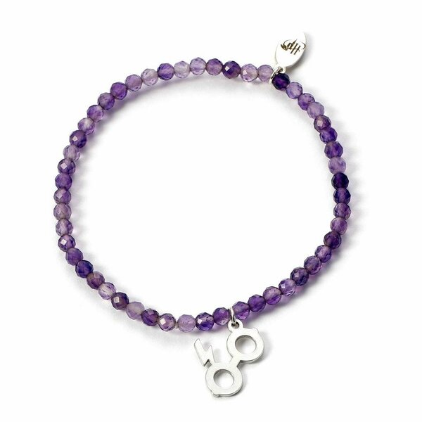HARRY POTTER - Lightning Bolt -Sterling Silver Charm &amp; Pearls Bracelet