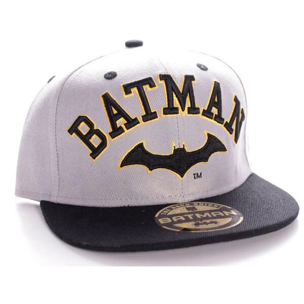 DC COMICS  - Batman Logo/Text - Grey/Black Cap