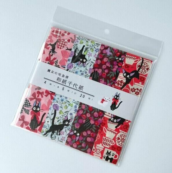 KIKI&#039;S DELIVERY SERVICE - Jiji &amp; Flowers - Chiyogami Paper 15x15cm