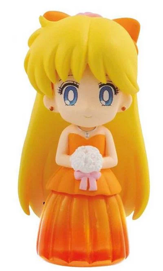 SAILOR MOON - Clear Colored Sparkle Dress Figure - Sailor Venus - 6cm