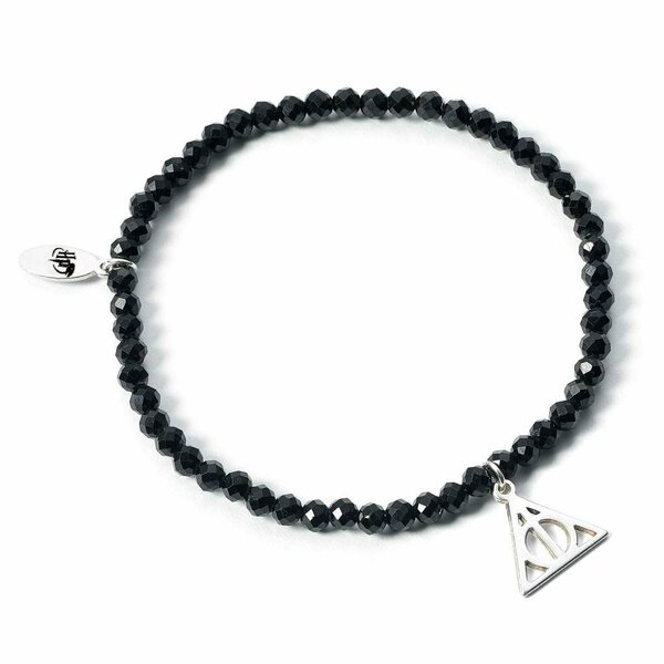 HARRY POTTER -Deathly Hallows -Sterling Silver Charm &amp; Pearls Bracelet