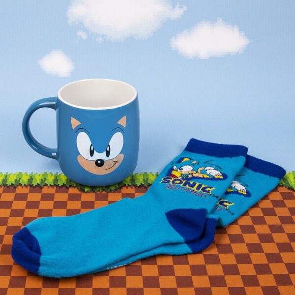 SONIC - Gift Box - Mug 460ml + 1 Pair of Socks (One Size)