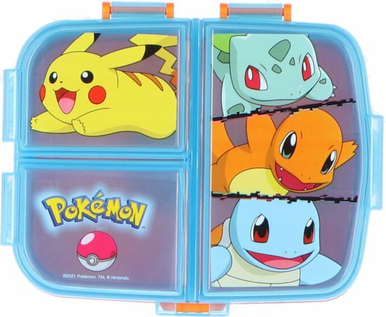 Pokemon Brooddoos/ broodtrommel met meerdere compartimenten