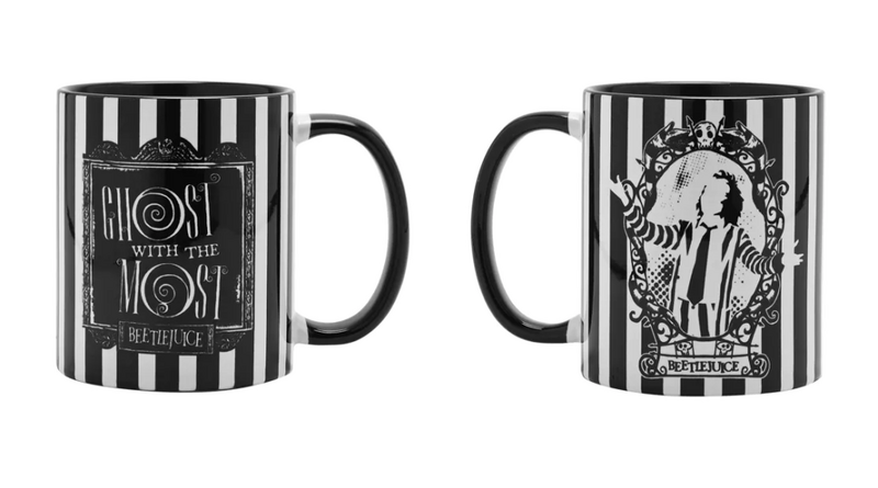 BEETLEJUICE -Black&amp;White -Ghost with the most -Inner Colored Mug 312ml