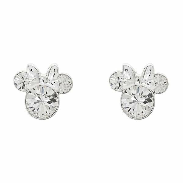 MINNIE - Stud Birthstone Earrings in Plated Brass - April