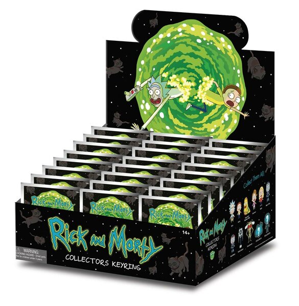 RICK &amp; MORTY - Series 1 - 3D Foam Bag Clip (Display 24 Pcs)