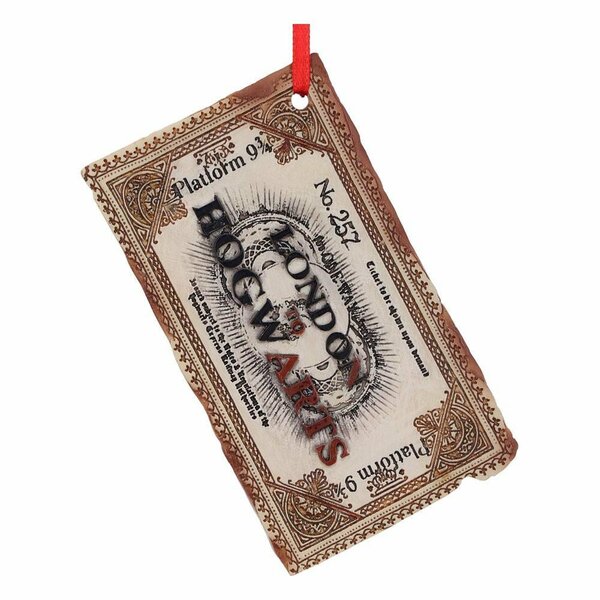 HARRY POTTER - Hogwarts Express Tickey - Christmas Tree Ornament 9.5cm