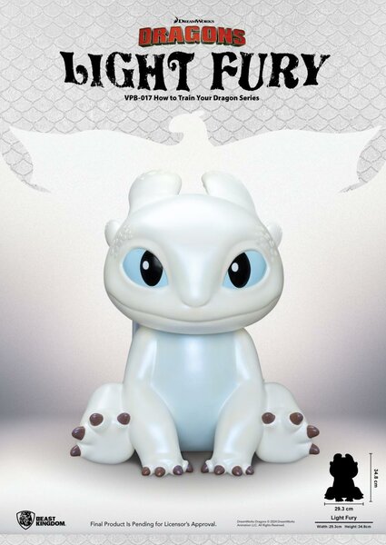 HOW TO TRAIN YOUR DRAGON - Light Fury - Piggy Bank 35cm