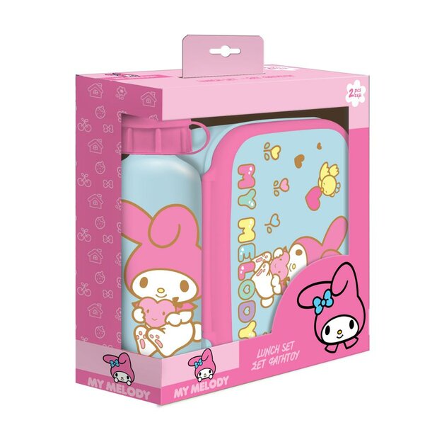 MY MELODY - Set of Lunch Box &amp; Allumium Bottle 500ml