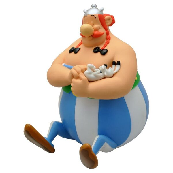 ASTERIX &amp; OBELIX - Obelix sitting with Dogmatix - Money Box PVC 17cm