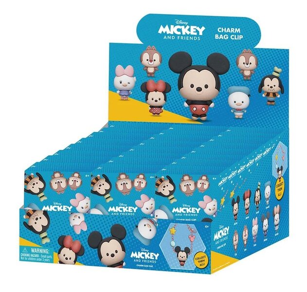 DISNEY - Mickey &amp; Friends - Charm Bag Clip (Display 24 Pcs)