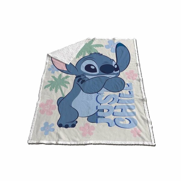 LILO &amp; STITCH - Sherpa Blanket 130x170cm - Stitch Just Chill