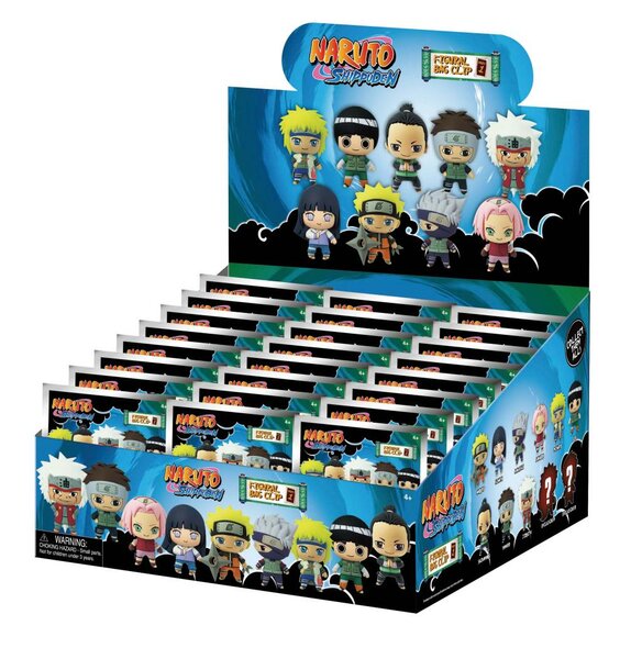 NARUTO SHIPPUDEN - Series 1 - 3D Foam Bag Clip (Display 24 Pcs)